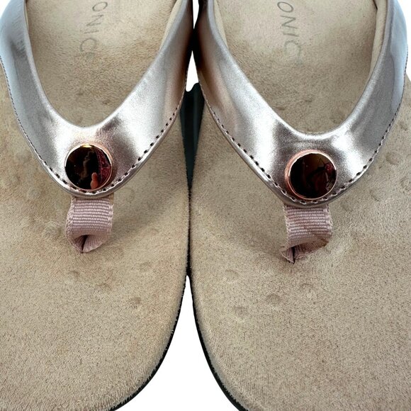 Vionic Womens Davina Rose Gold Orthotic Sandals Size 8 - Picture 3 of 10